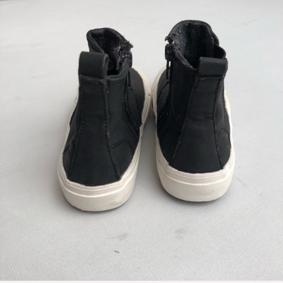 Zara black mid cut laceless pull on sneaker shoe - Picture 3 of 7